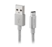 SBS Mobile Câble USB C-USB A TECABLETC15BS tressé 1,5 m Argent