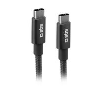 SBS Mobile Câble tressé USB-C vers USB-C 25 W 1,5 m Gris foncé