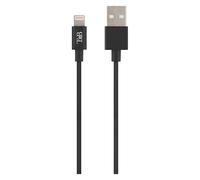 Câble tressé USB - Lightning 2 m noir