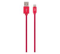 Câble tressé USB - Lightning 2 m rouge