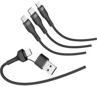Câble trio MOBILITY LAB 3 en 2 Lightning micro USB USBC 1m tres