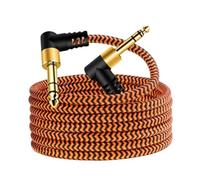 Câble TRS 1/4 Pouces À Angle Droit Sortie Mâle 6.35mm Cordon D'interconnexion Stéréo Coude De Basse