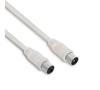 Câble TV coaxial 9,52 mm mâle/fem. 10 m - blanc