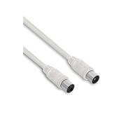 Câble TV coaxial - METRONIC - 338011 - 10 m - Blanc - Fiches 9,52 mm mâle-femelle