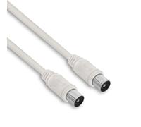 Câble TV coaxial 9,52 mm mâle/mâle 2 m - blanc Blanc G