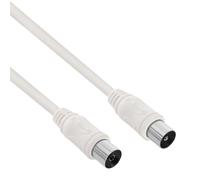 Câble TV Coaxial 9.52mm Antiparasitage Mâle/Femelle 2m Force Power Blanc