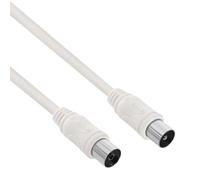 Câble TV Coaxial 9.52mm Antiparasitage Mâle/Femelle 2m Force Power Blanc