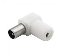 Câble TV Coaxial 9,52mm Coudé Mâle Blanc Force Power Lite