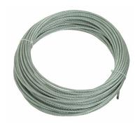 Câble type aviation - acier galvanisé - 7 torons de 19 fils - 5 mm - rouleau de 100 m BRICOZOR