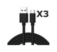 Kabel Type-C Nylon Renforce Longeur 2M Couleur zwart X3