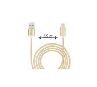 Câble type c pour energizer ultimate u630s pop câble usb tressé nylon 1,3 mètre câble charge/synchro rapide-transfert de données - or gold