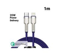 Câble Type-C vers Lightning Baseus Cafule Series Métal PD 20W Violet (1m, tresse en nylon)