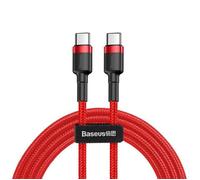 Câble Type-C vers Type-C - BASEUS - 60W - 3A - 2m - Rouge / Noir