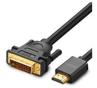 Ugreen Câble HDMI vers DVI 30116 – Résolution 1080p, bidirectionnel, durable – 1 m Noir