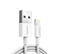 UGREEN Câble Lightning vers USB-A 2.0 – 1 m – MFi certifié 2,4 A – Blanc