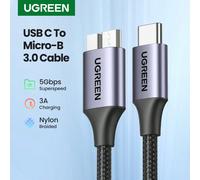 Câble UGREEN USB C vers Micro B 3.0 5Gbps 3A Synchronisation rapide pour disque dur HDD, boîtier SSD. Câble USB Type C vers Micro B 1m,2m,0.5mPolyamide