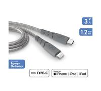 Bigben Connected Câble USB-C/Lightning Force Power Ultra-renforcé Certifié MFi 1,2 m Gris