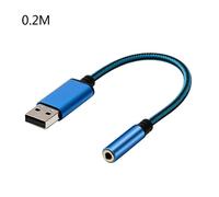 Câble USB 0.2m/1m 2 en 1 à 3.5mm, adaptateur de casque d'ordinateur AUX, convertisseur de câble pour écouteurs App-le be-ats