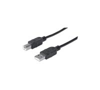 Câble USB 1.8 M USB 2.0 AM-BM pour imprimante noir blindé 333368