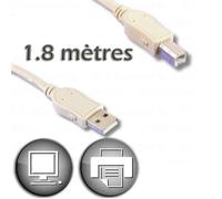 Câble USB 2.0 A mâle / B mâle 1.8 m
