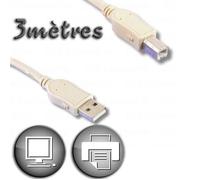 Lineaire PCUSB212E câble USB USB 2.0 3 m USB A USB B Beige