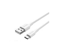 Câble USB 2.0 A mâle vers C mâle 3A, 1 m, blanc