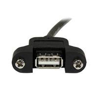 Startech Panel Mount Usb Cable A To A 30 Cm One Size Black
