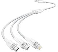 Câble Usb 2.0 A vers 3W1 3A Vention Ctpwg 1.5M (Blanc)