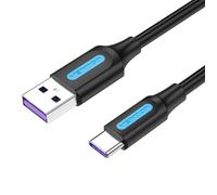 Câble USB 2.0 A vers USB-C - VENTION - CORBF - 5A - 1 m - PVC Noir