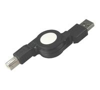 Câble USB 2.0 - APM - Rétractable - 0,80m - Noir - Enrouleur pour optimisation de l’espace