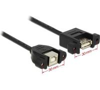Câble USB 2.0 B femelle à encastrer > USB 2.0 A femelle à encastrer Delock - longueur : 0,25 m