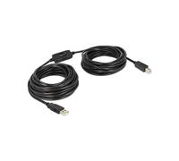 Câble USB 2.0 DeLOCK 82915, 11 mètres, USB-A Mâle vers USB-B Mâle, Débit 480 Mbit/s, Noir, Conforme Spécification USB 2.0
