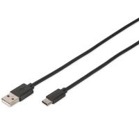 Câble USB 2.0 DIGITUS USB C USB A mâle 1,8 m