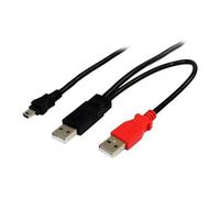 StarTech Câble USB 2.0 en Y USB2HABMY6 – 2x USB A (M) vers 1x Mini B (M) 1,8 m