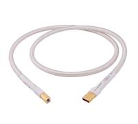 Câble Usb 2.0 Haut De Gamme Plaqué Argent 6n Type Occ Câble De Données Audio De Radiateur A-B Extension Usb Pour Fil D'imprimante Hp Il Epson - Type White-1m