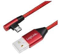 LogiLink Câble USB 2.0, USB-A - Micro USB, 1,0 m, rouge