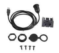 Cable USB 2.0 male vers femelle a port unique, 1 m, etanche, transfert de donnees, Plug and Play, montage auxiliaire, cable encastre pour voiture, pour moto