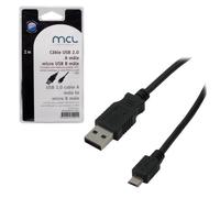 Câble USB 2.0 - MCL - Type A mâle / micro USB B mâle - 2m - Noir - Transfert de données
