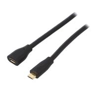 Cable USB 2.0 port USB B micro USB B micro prise male 5m - Noir