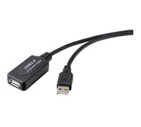 Câble USB 2.0 - RENKFORCE - RF-4535088 - 20m - USB-A mâle/femelle - Amplification du signal