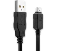 Câble USB 2.0 Transfert données pour Appareil Olympus Om-D E-M1 E-M10 Mark II Om-D E-M5 Mark II Pen E-PL7 E-PL3 Tough TG-4 XZ-1 Cable Charge et Data 1.5m PVC Noir, Cordon caméra