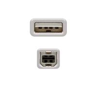 Câble USB 2.0 type A/M vers B/M, longueur de 1,8 m, idéal pour les imprimantes, haute vitesse de transmission de données.