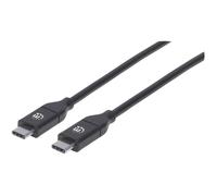 Manhattan Câble USB USB 2.0 USB-C® mâle, USB-C® mâle 2.00 m noir 355247