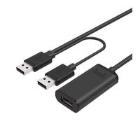 UNITEK Y-279 câble USB USB 2.0 20 m 2 x USB A USB A Noir