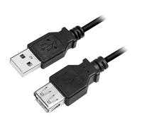 Cable USB 2.0 USB A femelle USB A male 2m - Noir