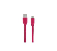 Câble USB Type C / Type A 2.0 plat 1 m fushia