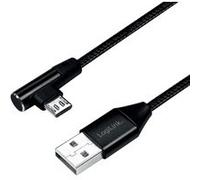Câble USB 2.0 type A vers micro USB coudé à 90° Noir 0,3 m