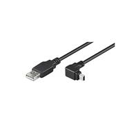 Câble usb 2.0 vers mini usb b mâle coudé 1.80m