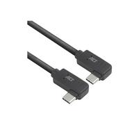 - Câble USB - 24 pin USB-C (M) à angle gauche/droit pour 24 pin USB-C (M) à angle gauche/droit - USB 3.2 Gen 2 - 20 V - 3 A - 50 cm - alimentation