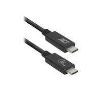 - Câble USB - 24 pin USB-C (M) droit pour 24 pin USB-C (M) droit - USB 3.2 Gen 1 - 3 A - 1 m - USB Power Delivery (60W) - noir